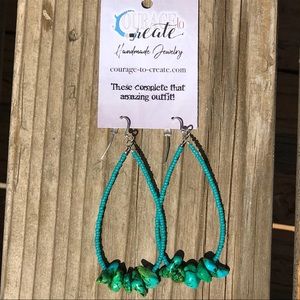 Drop Turquoise Earrings